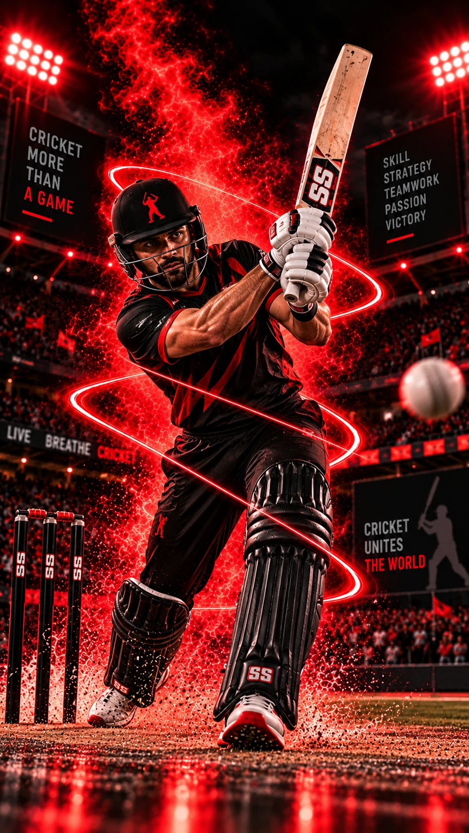 Cricket sports artwork